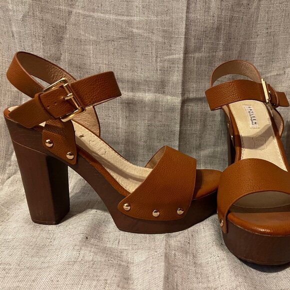 KAYLEEN By Los Angeles Shoes - KAYLEEN by Los Angeles Brown Heels